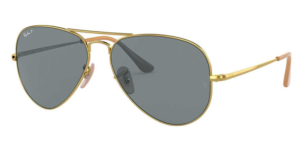 عینک آفتابی اورجینال ریبن Ray-Ban RB 3689 Aviator Metal II 9064/S2  مدل خلبانی (Aviator) با فریم فلزی مقاوم و نشکن عدسی شیشه مناسب خانم و اقا